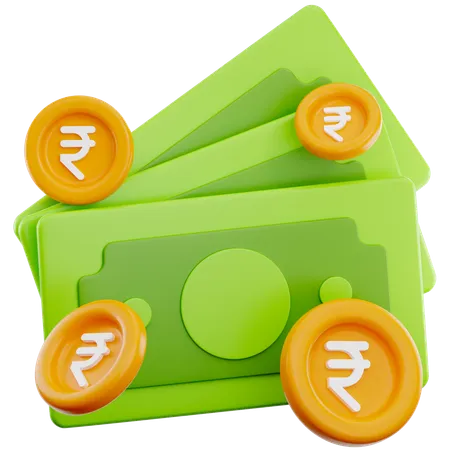 Business Financial India Investment Finance Currency Money Banking Savings Cash Economy Indian Rupee Bank Wealth Symbol Payment Isolated Concept Background Illustration Profit Coin Success Rich 3D Icon