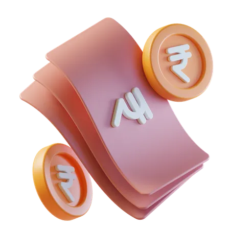 Rupee Money  3D Icon