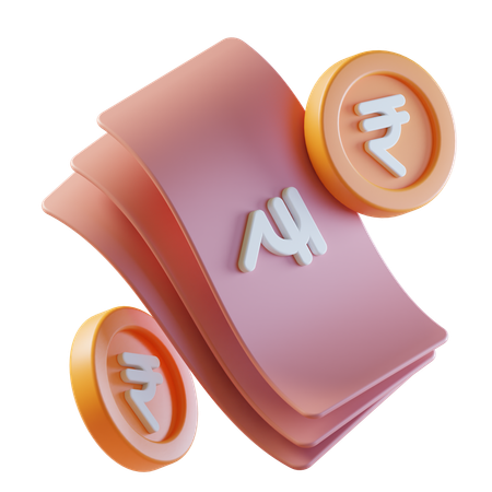 Rupee Money  3D Icon