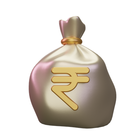 Rupee Money Sack  3D Icon