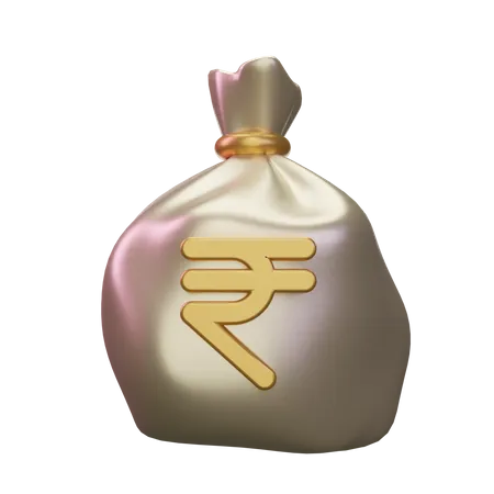 Rupee Money Sack  3D Icon