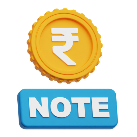 Rupee Note  3D Icon