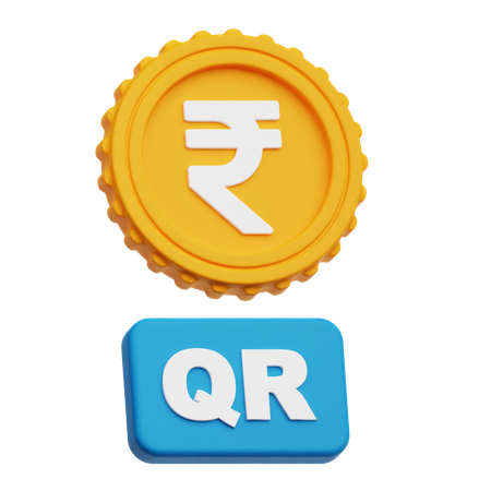 Rupee Qr  3D Icon