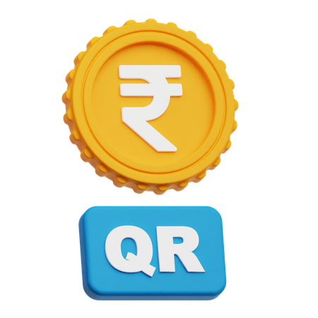 Rupee Qr  3D Icon