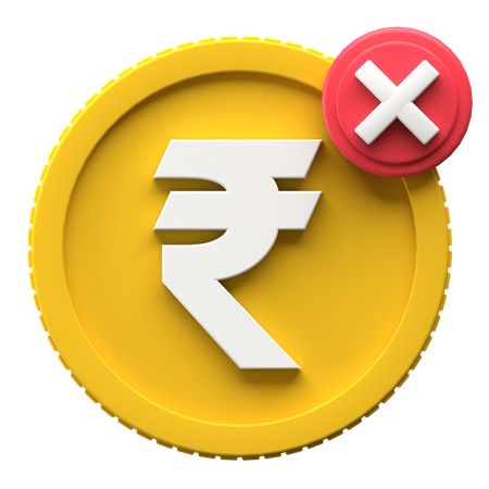 Rupee Remove  3D Icon