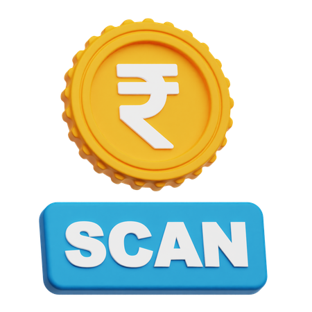 Rupee Scan  3D Icon