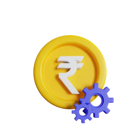 Rupee Setting  3D Icon