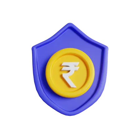 Rupee Shield  3D Icon