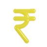 design assets for 3d rupee sign