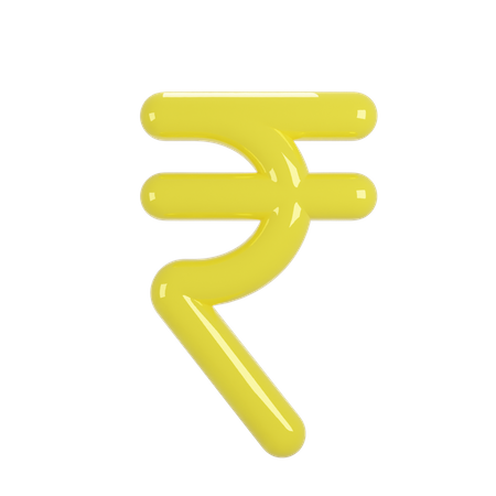 Rupee sign  3D Illustration