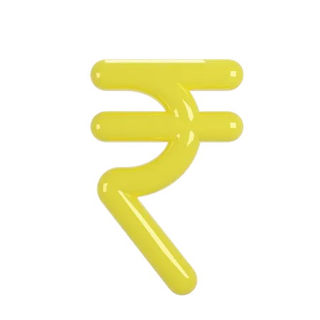 Rupee sign  3D Illustration