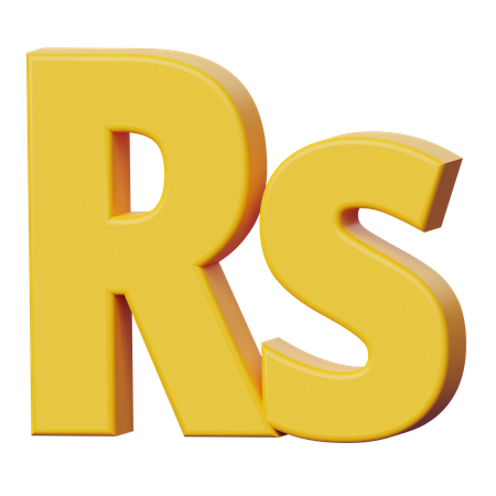 Rupee Sign  3D Icon