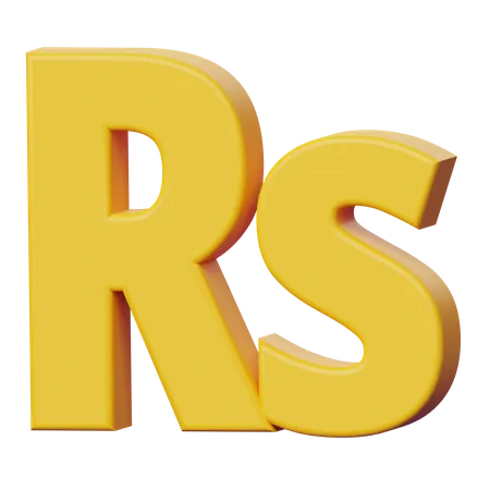 Rupee Sign  3D Icon