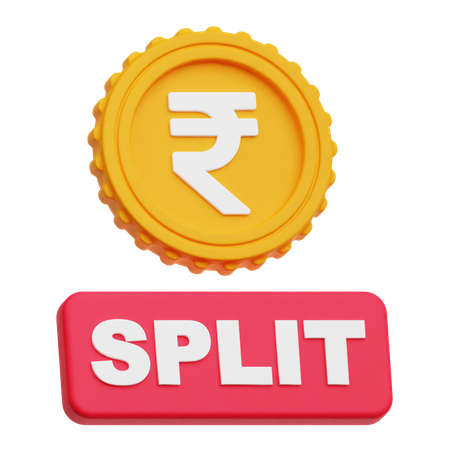 Rupee Split  3D Icon