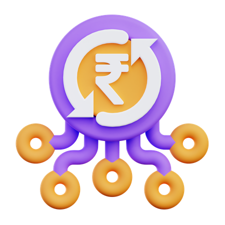 Rupee Transaction  3D Icon