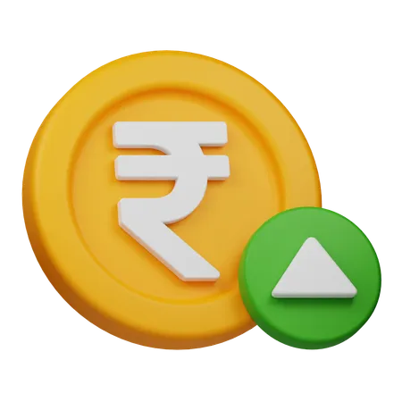 Rupee Up  3D Icon