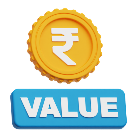 Rupee Value  3D Icon