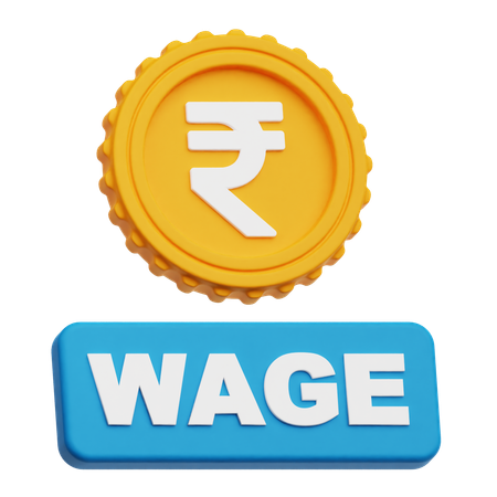 Rupee Wage  3D Icon