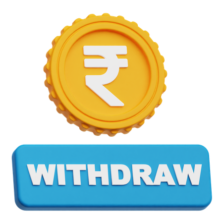 Rupee Withdraw  3D Icon