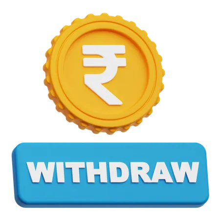 Rupee Withdraw  3D Icon