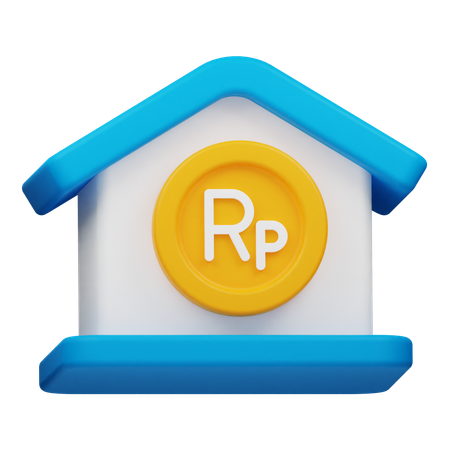 Casa rupia  3D Icon