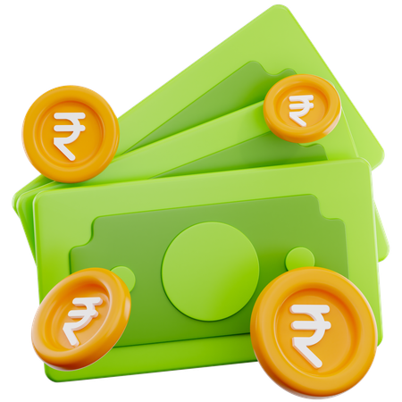 Dinero rupia  3D Icon