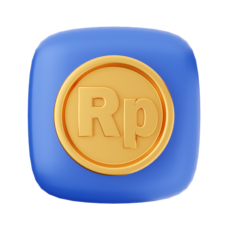 Moneda de rupia  3D Icon