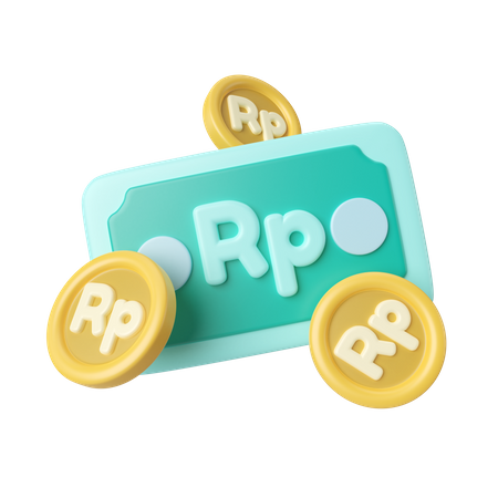 Dinheiro Rupia  3D Icon