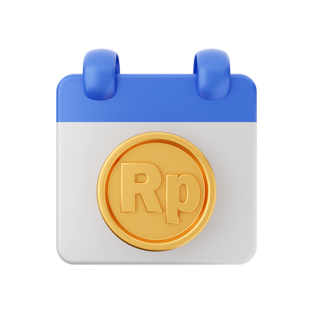 Fecha de pago de rupias  3D Icon