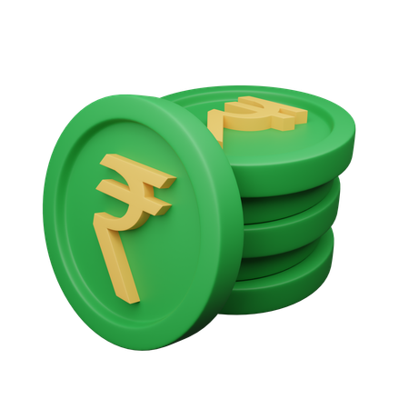 Rupia india  3D Icon