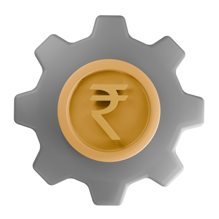 Rupia india  3D Icon