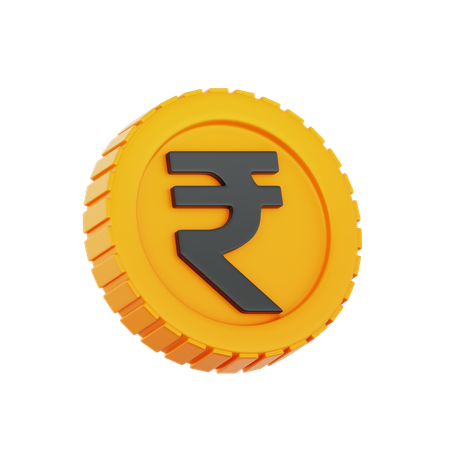 Rupia Índia  3D Icon