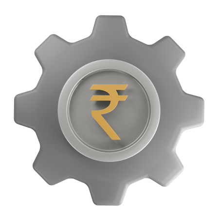 Gestión del dinero en rupias indias  3D Icon