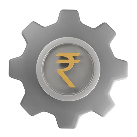 Gestión del dinero en rupias indias  3D Icon