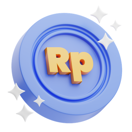 Rupia Indonésia  3D Icon