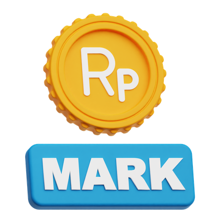 Marco de rupia  3D Icon