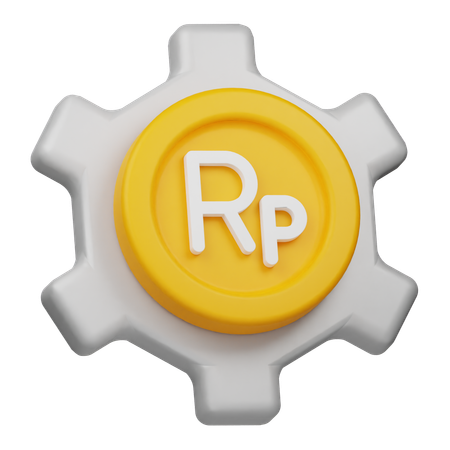 Gestão de moedas de rupia  3D Icon