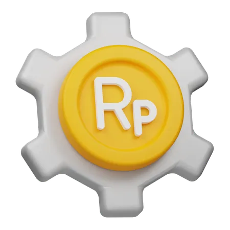 Gestão de moedas de rupia  3D Icon