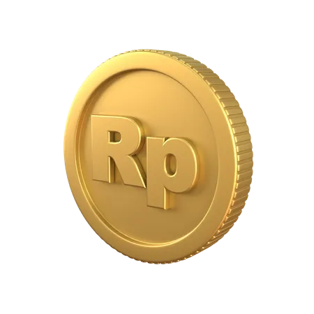 Moeda de ouro rupia  3D Icon