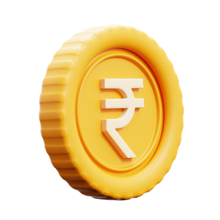 Moneda Rupia India  3D Icon