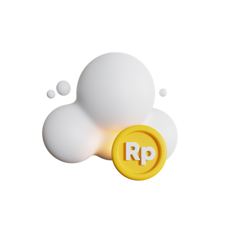 Nuvem de rupia  3D Icon