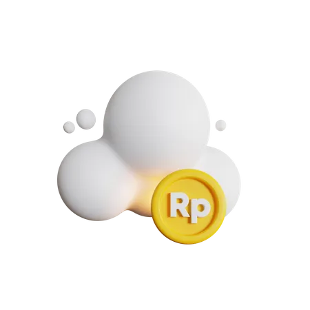 Nuvem de rupia  3D Icon
