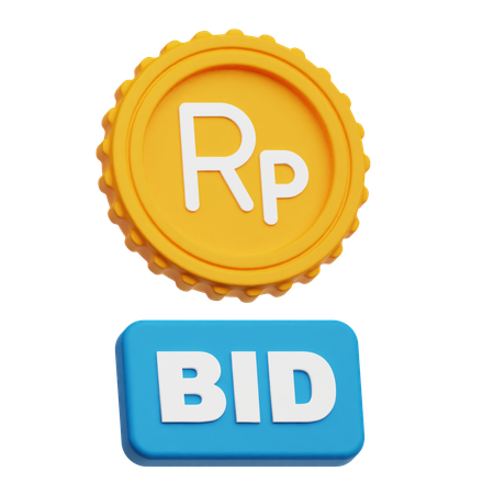 Rupiah Bid  3D Icon
