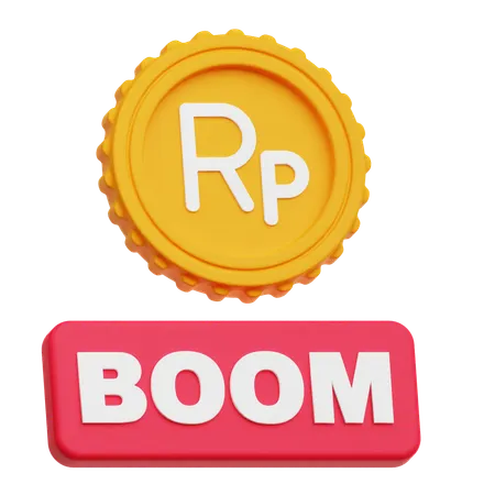 Rupiah Boom  3D Icon
