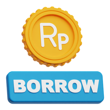 Rupiah Borrow  3D Icon