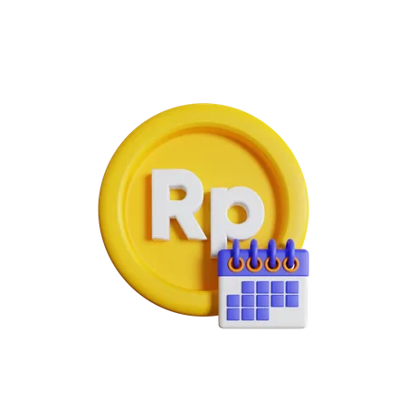 Rupiah Calendar  3D Icon