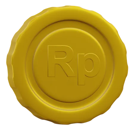 Rupiah Coin Currency 3 D Icon Illustration With Transparent Background 3D Icon