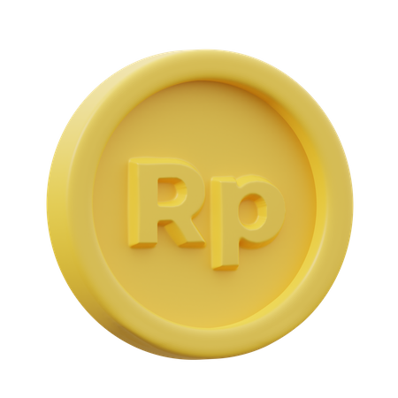 Rupiah Coin  3D Icon