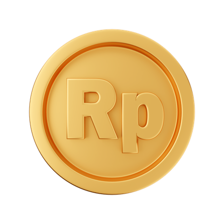 Rupiah Coin 3D Illustration