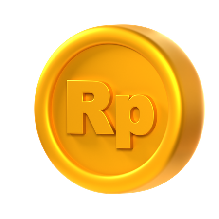 Pièce de monnaie Rupiah  3D Icon